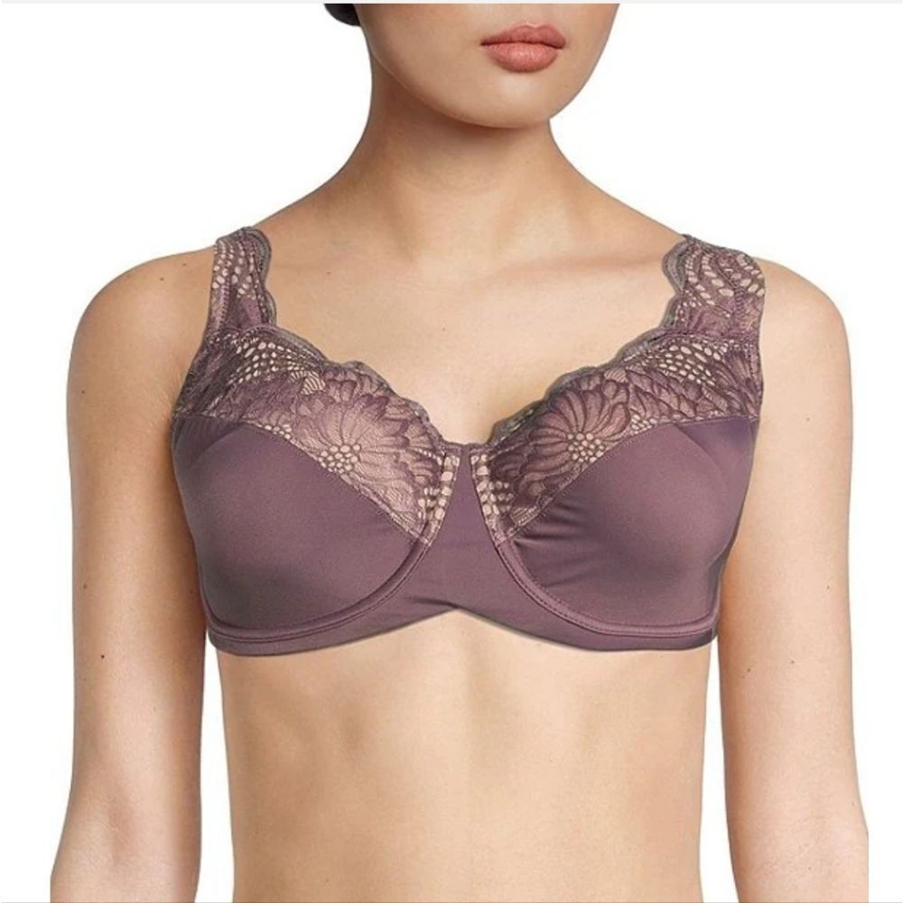 Modern Movement Full Coverage Lace Microfiber Underwire Bra